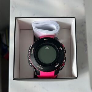 Adidas Pink and Black Fitness Watch